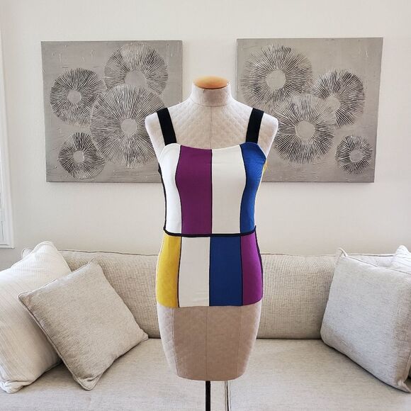 NEW! Rachel Roy Massima Multicolor Block Tank size Medium - Picture 5 of 14